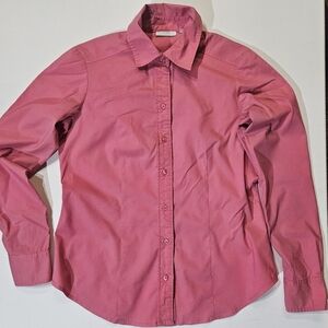 New York And Company Womens Button Down Shirt Small‎ Pink